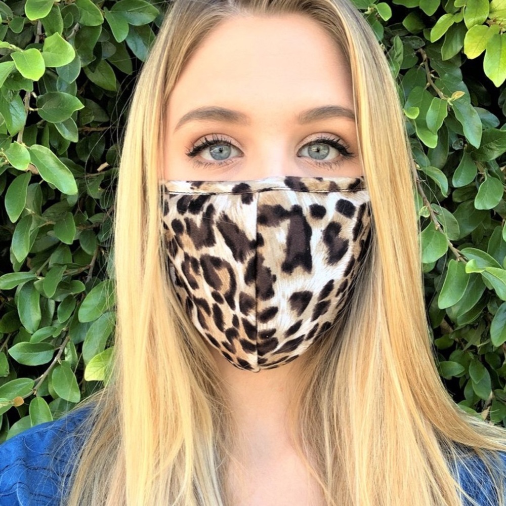Leopard Print Comfortable Double Layers Face Mask